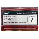 1996 Topps Finest Keyshawn Johnson Rookie Card - CGC 7