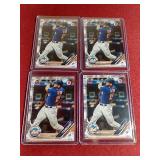 (4) 2019 Bowman Tim Tebow Baseball Prospect Cards