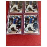(4) 2019 Bowman Tim Tebow Baseball Prospect Cards