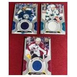 (3) Upper Deck Hockey Game-Used Jersey Cards