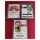 (3) Football Autograph Cards
