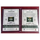 (2) 2020 Chronicles Jordan Love Rookie Cards - Silver & Green