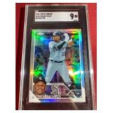 2023 Topps Chrome Oscar Colas Rookie Refractor Card - SGC 9