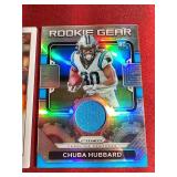 (2) Chuba Hubbard Rookie Cards - One Autograph #/99 & One Jersey