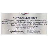 2009 Icons Larry Johnson Game-Used Jersey Card - #d/199