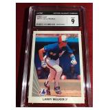 1990 Leaf Larry Walker Rookie Card - CGC 9