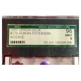 2007 Upper Deck Adrian Peterson Rookie Card - SGC 9