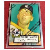 1996 Topps Finest Mickey Mantle 1952 Topps Reprint