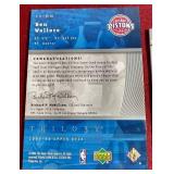 (2) Basketball Game-Used Jersey Cards - Ben Wallace & Rasheed Wallace