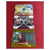 (3) #d Football Game-Used Jersey Cards