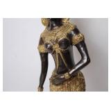 Bronze Thai Dancer Statue with Intricate Detailing