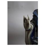 Vintage Blue and White Porcelain Figurine with Horse