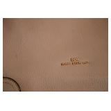 Noble Exchange Beige Leather Handbag with Gold Accents