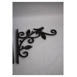 Decorative Iron Corner Wall Brackets with Bird Design
