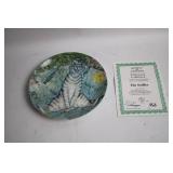 The Sniffer Limited Edition Cat Art Plate by Zoe Stokes
