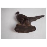 Vintage Hand-Carved Wooden Pheasant Figurine