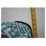 Collapsible Blue Patterned Fabric Market Basket