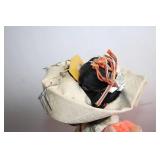 Vintage Japanese Geisha Doll in Kimono on Wooden Base