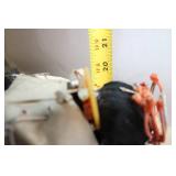 Vintage Japanese Geisha Doll in Kimono on Wooden Base