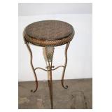 Vintage Round Decorative Metal Side Table