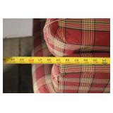 Plaid Pattern Upholstered Armchair