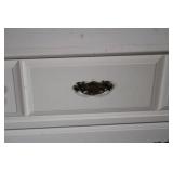 White 3-Drawer Dresser with Floral Knobs