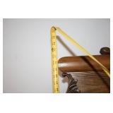 Antique Wooden Sideboard with Carved Details and Mirror