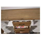 Rustic Buffet Cabinet with Three Drawers and Shutter Doors