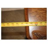 Vintage Carved Wood Console Table with Floral Accents