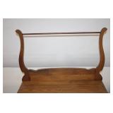 Antique Oak Sideboard Cabinet with Decorative Toprail