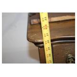 Antique Oak Sideboard Cabinet with Decorative Toprail