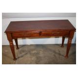 Vintage Wooden Writing Desk with Two Drawers