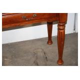 Vintage Wooden Writing Desk with Two Drawers