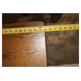 Vintage Wooden Side Table with Magazine Rack