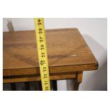 Vintage Wooden Side Table with Magazine Rack