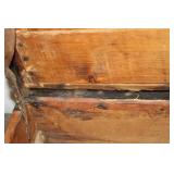 Vintage Wooden Steamer Trunk with Metal Accents