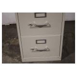 Used Two-Drawer Metal File Cabinet with Lock