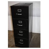 Used 4-Drawer Black Metal Filing Cabinet