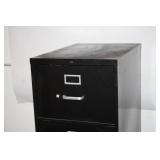 Used 4-Drawer Black Metal Filing Cabinet