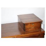 Antique Wooden Dresser with Unique Carved Handles