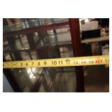 Vintage Wood and Glass Curio Display Cabinet with Shelving