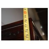 Vintage Wood and Glass Curio Display Cabinet with Shelving