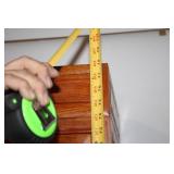 Elegant Wooden Glass Display Cabinet with Carved Bird Design