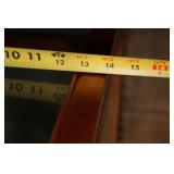 Elegant Wooden Glass Display Cabinet with Carved Bird Design