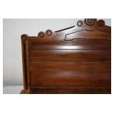 Antique Wooden Bench with Intricate Carvings