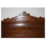 Antique Wooden Bench with Intricate Carvings