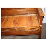 Antique Wooden Bench with Intricate Carvings