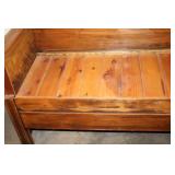 Antique Wooden Bench with Intricate Carvings