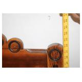 Antique Wooden Bench with Intricate Carvings