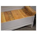 Vintage Wooden Bench with Distressed Finish